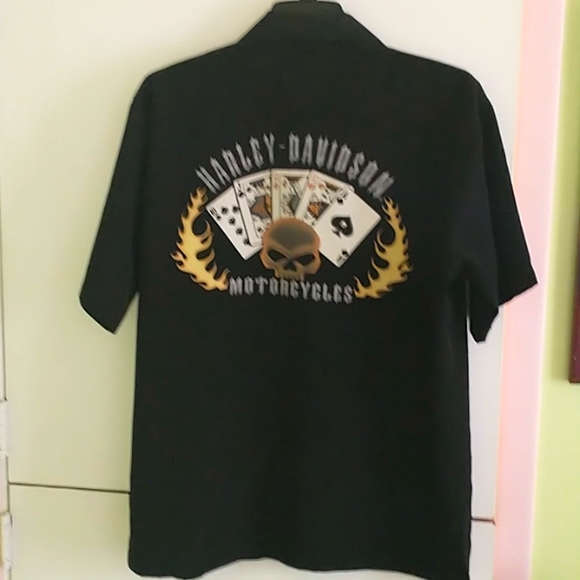 Harley-Davidson Other - Official Harley Davidson Willie G Button Front Shirt EUC